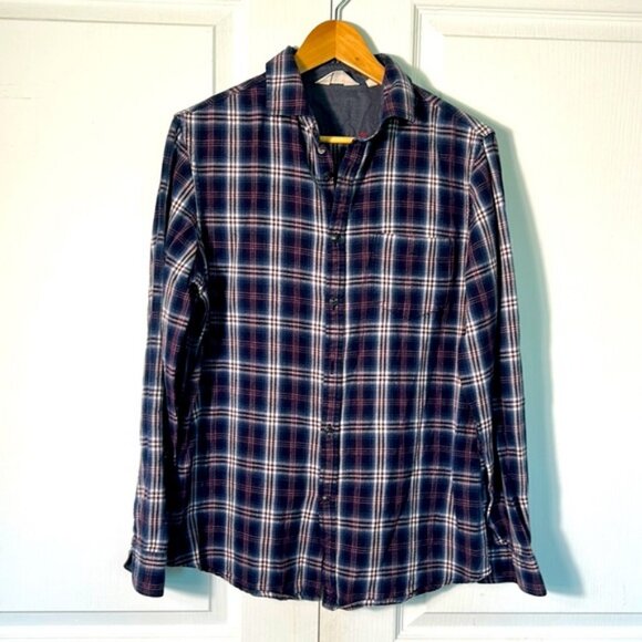HUDSON NORTH MEN PLAID COTTON SHIRT IN SIZE MEDIUM - Picture 1 of 5